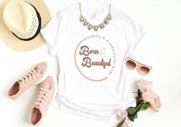 Born Beautiful Boho Adult T-Shirt