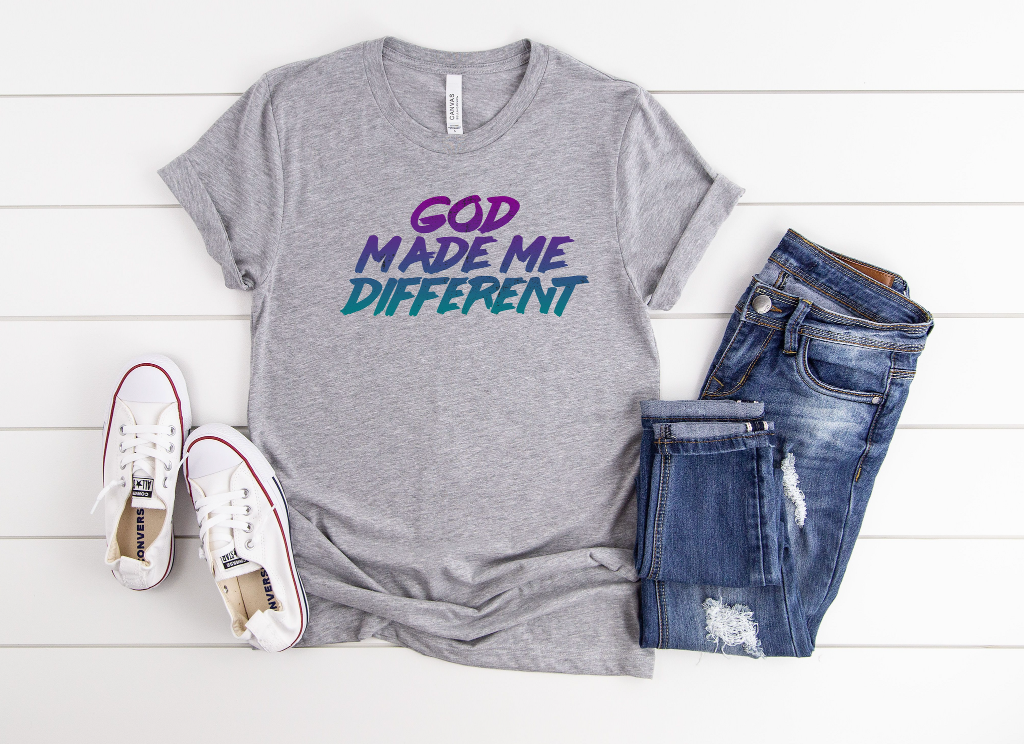 God Made Me Different Adult T-Shirt