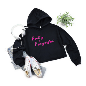 Pretty & Prayerful Cropped Hoodie